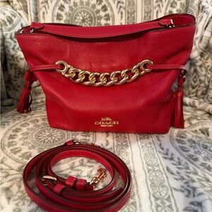 !!SALE!! Coach Apple Red Leather Andy Shoulder Bag